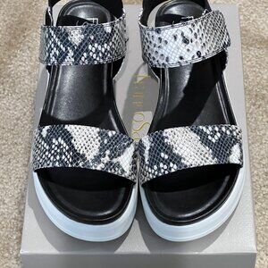 Franco Sarto L- kana Natural leather platform sandals NEW
